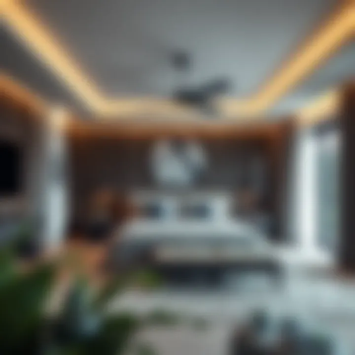 Stylish bedroom design within a Forte floor plan