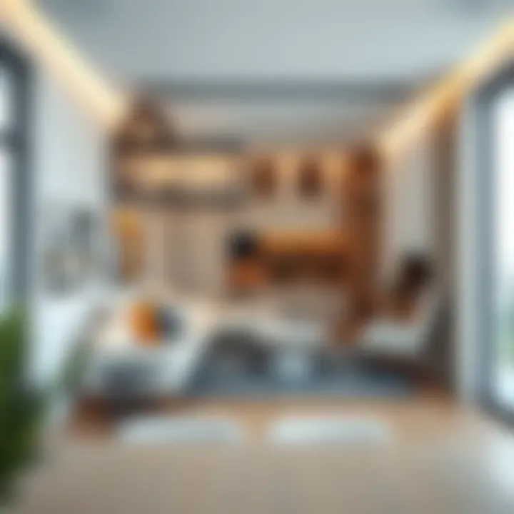 Detailed layout of a Forte apartment highlighting functional areas