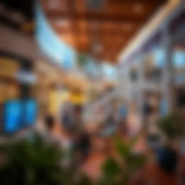 Community gathering area at Galleria Mall Al Wasl