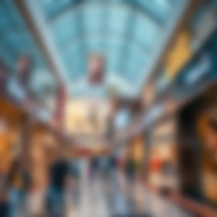 A variety of retail stores inside Galleria Mall Al Wasl