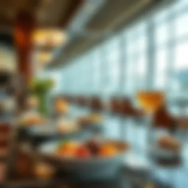 Gourmet dining options available in the lounge