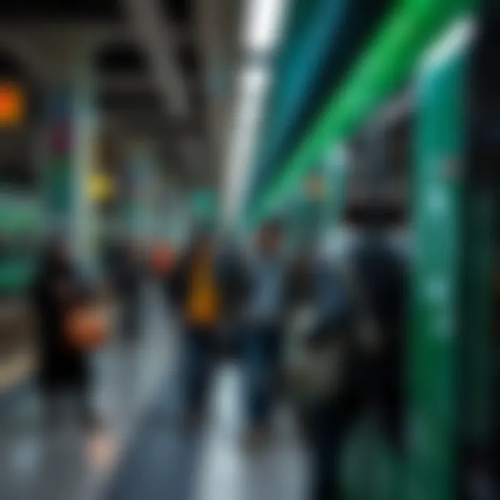 Commuters Making Use of the Green Line Passengers utilizing the Green Line services