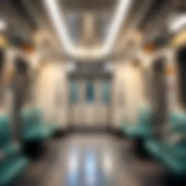 Luxurious Interior of the Green Line Train Interior of a Dubai Metro Green Line train