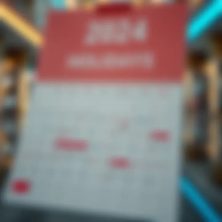 Calendar marking UAE public holidays