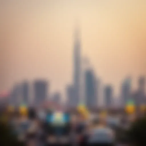 UAE skyline during holiday celebrations