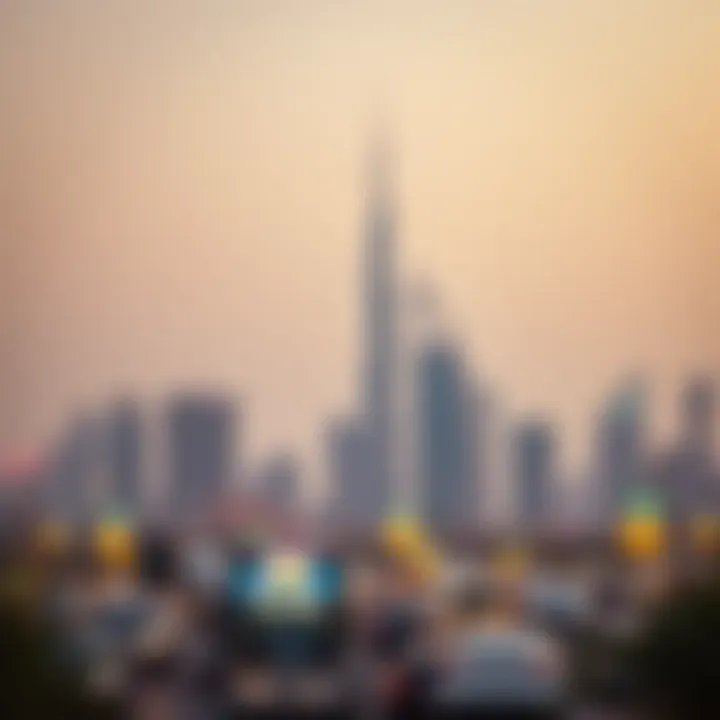UAE skyline during holiday celebrations