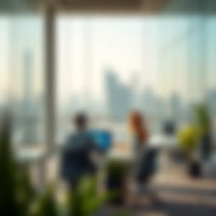 Corporate environment highlighting work-life balance