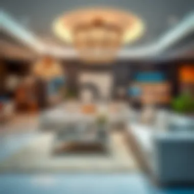 Contemporary Elegance in Home Design Modern furniture display at Homes R Us