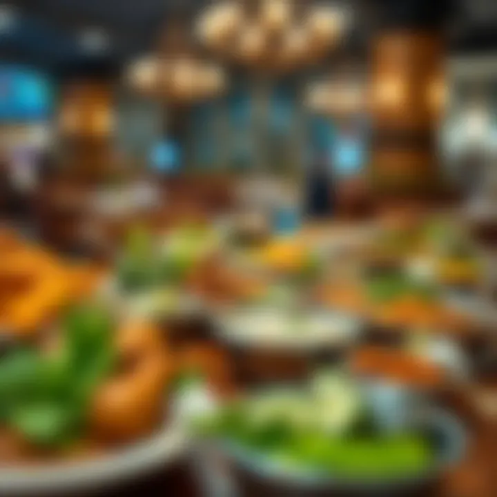 Variety of dishes served for iftar in a popular restaurant