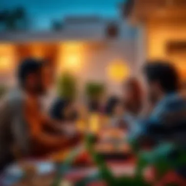 Family gathering for iftar