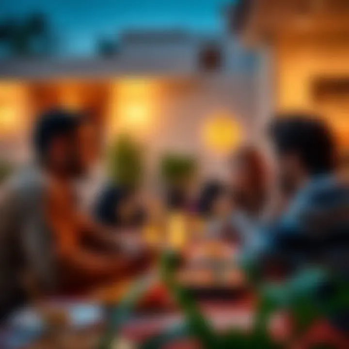 Family gathering for iftar