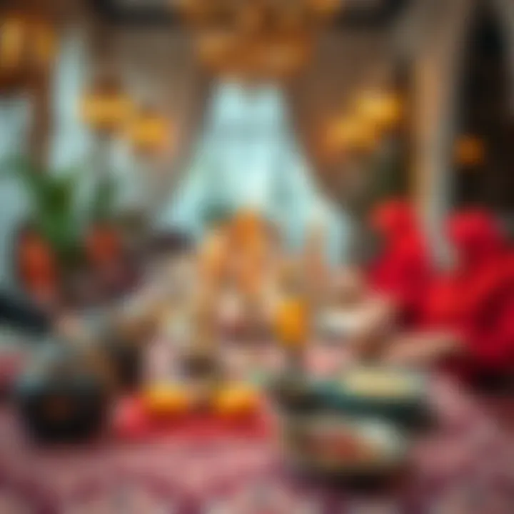 Traditional iftar spread