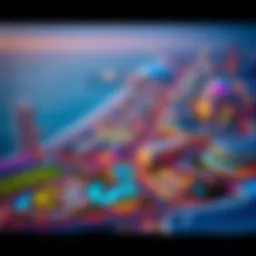 Aerial view of Jumeirah Beach Residence showcasing its vibrant community.