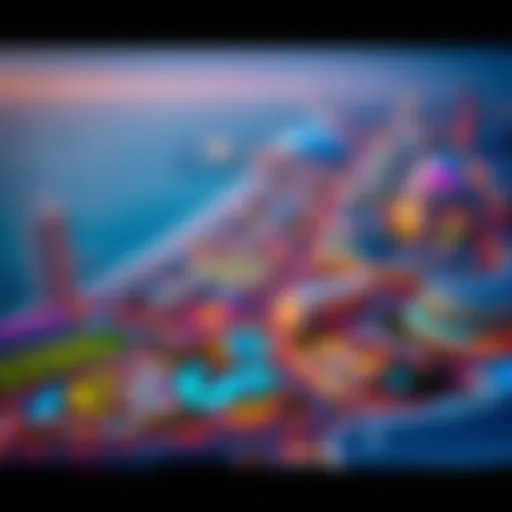 Vibrant Aerial Perspective of JBR Aerial view of Jumeirah Beach Residence showcasing its vibrant community.