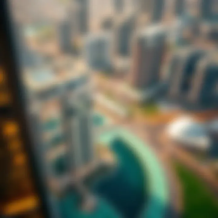 Jumeirah Lake Towers: Heart of Dubai Aerial perspective showing Jumeirah Lake Towers and its surroundings