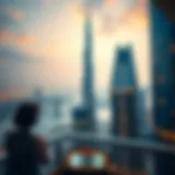 Panoramic view of JVC Tower showcasing modern architecture