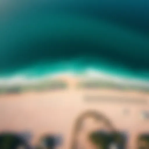 Stunning Aerial Perspective of Kites Beach Aerial view of Kites Beach showcasing its pristine sands and azure waters