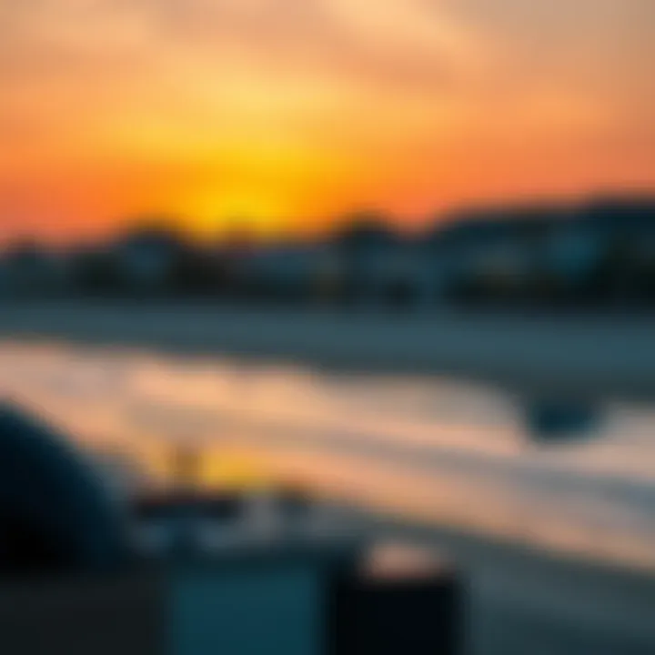 Beautiful sunset view over Kites Beach, highlighting its scenic beauty