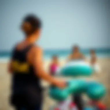 Family Fun and Activities at La Mer Family enjoying beach activities at La Mer, showcasing fun and leisure