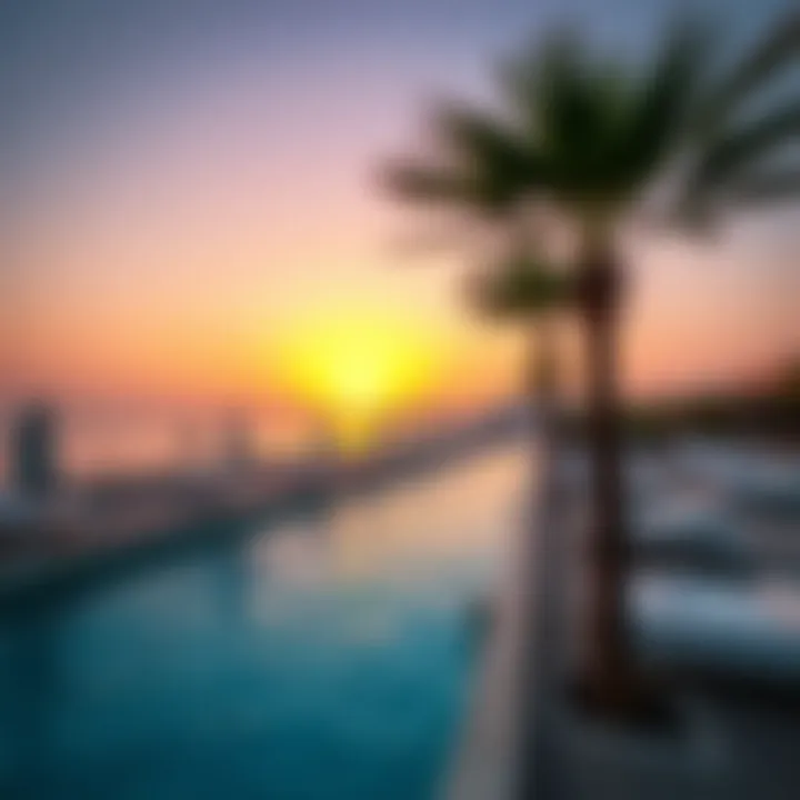 Serene Sunset at La Mer Beach Sunset view over La Mer Beach, highlighting the serene atmosphere