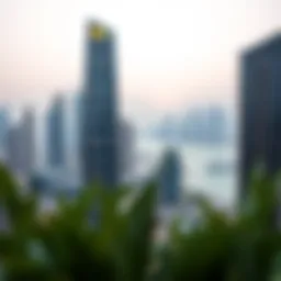 A stunning view of Latifa Tower against the Dubai skyline