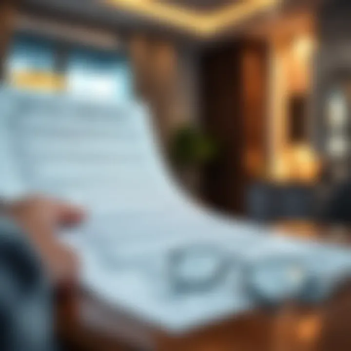 A visual representation of a rental agreement being analyzed.