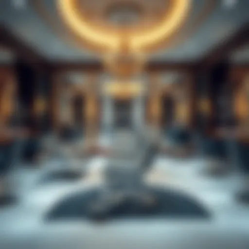 Elegant Interior of a Luxury Grooming Salon Luxurious interior design of a high-end grooming salon showcasing elegance.