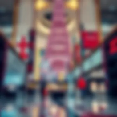 A vibrant representation of Dubai Mall's luxury shopping experience, featuring an exquisite array of high-end products.