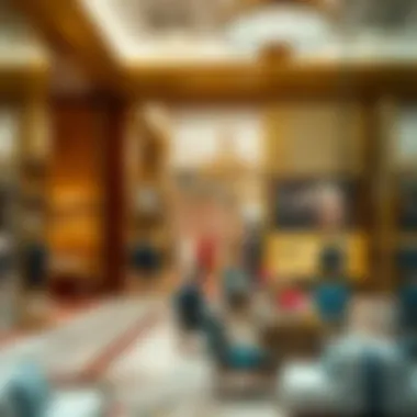 A sophisticated interior design of a luxury store in Dubai Mall, highlighting the ambiance of opulence and style.