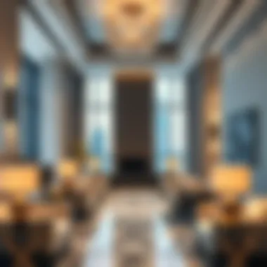 Interior view featuring the modern design elements of Maze Tower