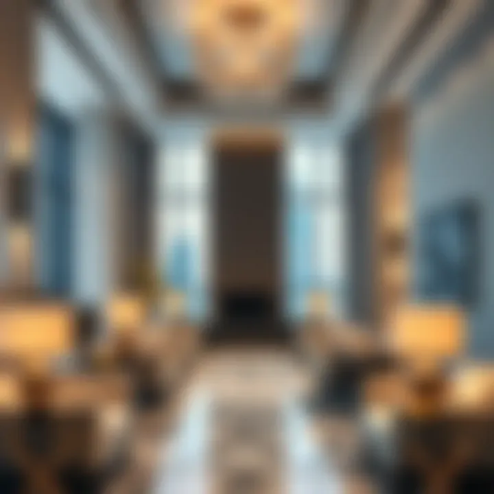 Interior view featuring the modern design elements of Maze Tower