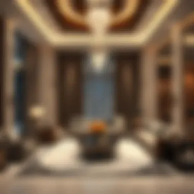 Luxury Living in Dubai Real Estate Luxurious interior of a high-end property in Dubai