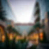 Stunning architectural view of Mercato Mall's facade