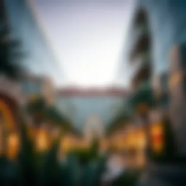 Stunning architectural view of Mercato Mall's facade