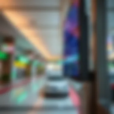 Digital display showing parking availability at Mirdif City Center