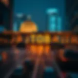 A visually striking representation of mobile money transfer technology in the UAE.