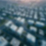 Aerial view of Muhaisnah 4 showcasing urban landscape