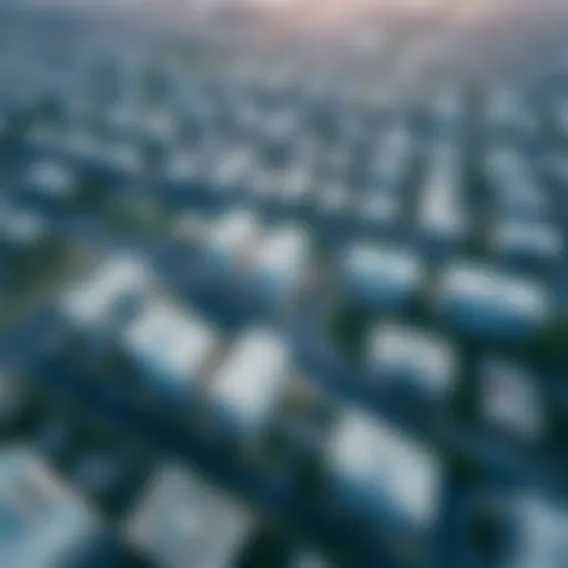 Aerial view of Muhaisnah 4 showcasing urban landscape