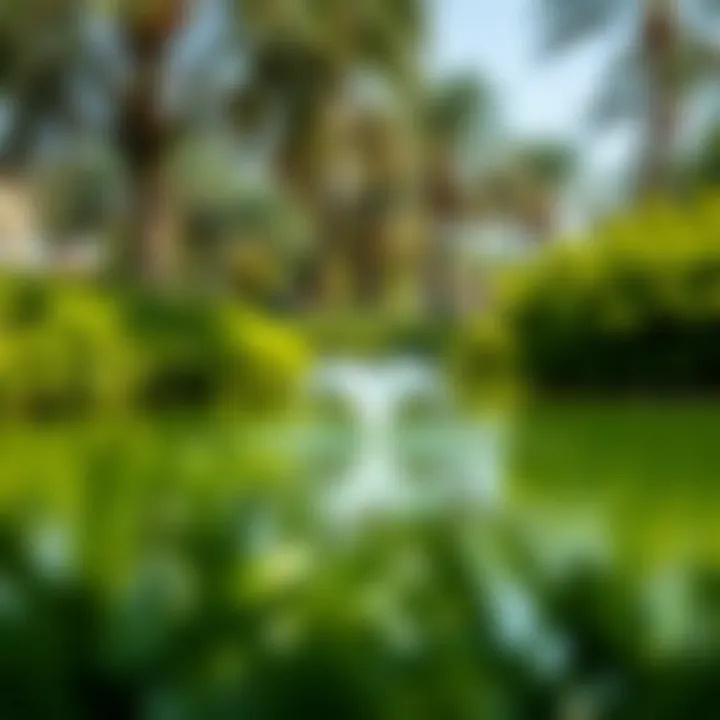 Tranquil Waters of Mushrif Park Serene water feature surrounded by greenery
