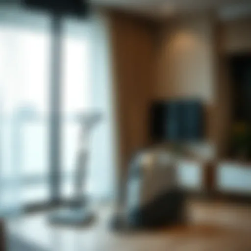 Modern cleaning equipment in a luxurious Dubai apartment