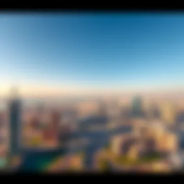 Panoramic View of Dubai's Urban Landscape A panoramic view of Dubai showcasing its urban landscape