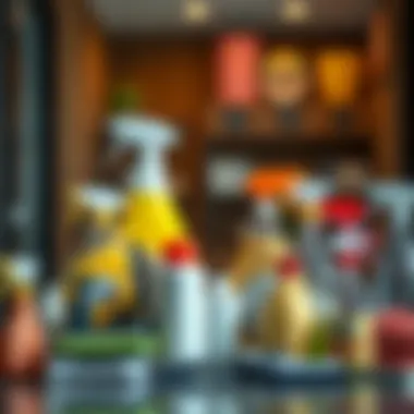 Diverse Cleaning Products for Professionals A variety of cleaning products available for professional cleaning services