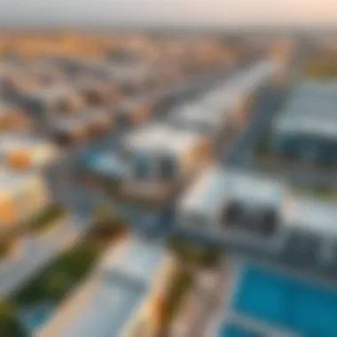 Aerial view of Ghoroob community showcasing modern architecture