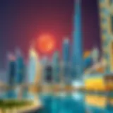 A digital representation of the Dubai skyline symbolizing opportunities for expatriates.