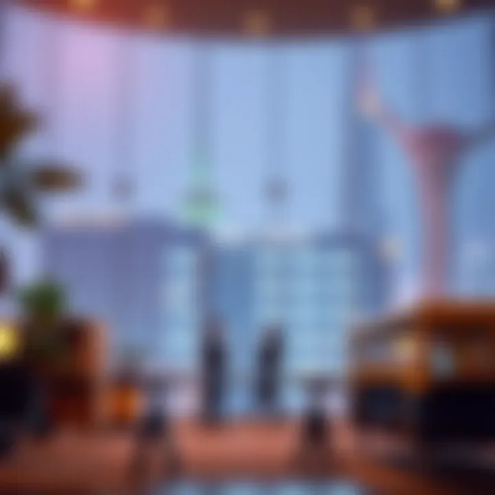 An illustration depicting various professions like freelancing and investing in an innovative environment.