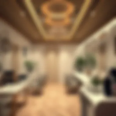 Luxurious beauty salon interior in Dubai