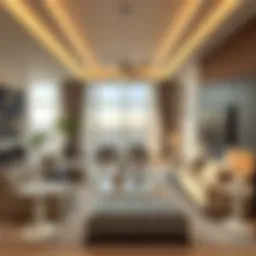 Contemporary living room showcasing Dubai's modern interior design
