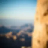 Scenic view of Jebel Jais peak under clear blue skies