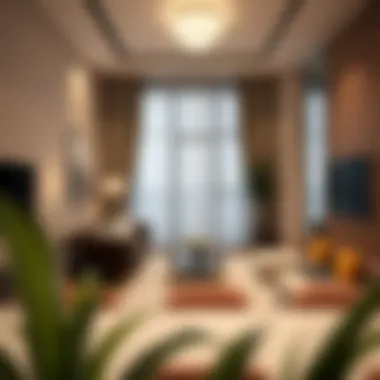 Luxurious apartment interior with contemporary design