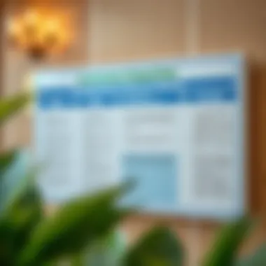 An information board with FAQs about visa statuses